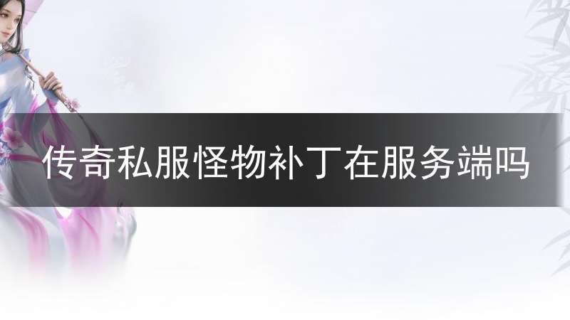 传奇私服怪物补丁在服务端吗(传奇怪物补丁文件夹)