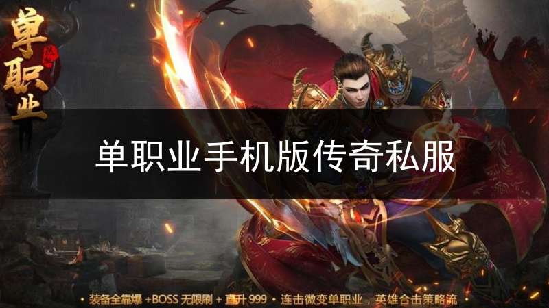 单职业手机版传奇私服(传奇单职业手游平台)